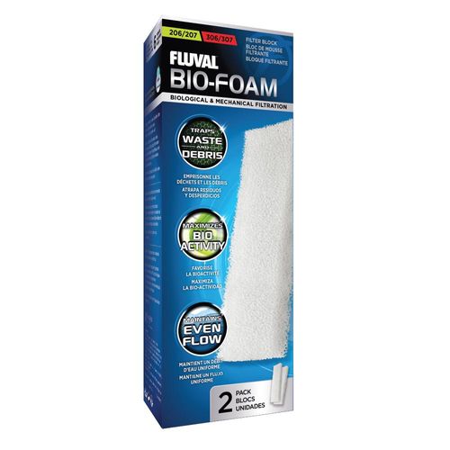 Blocs de mousse filtrante bio-Foam paquet de 2 Série 206/207 et 306/307 Fluval