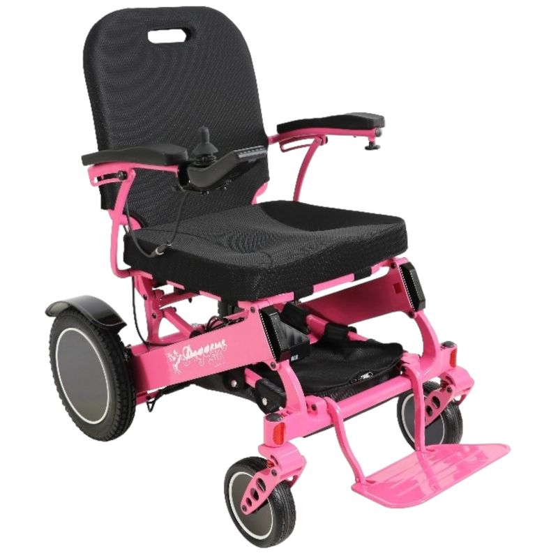 New Pegasus Plus HD Bariatric Foldable Power Chair | 19 x 19 inch Seat | 440 LB Capacity | Lightweight Carbon Fiber Frame  lightest mobility scooter uk