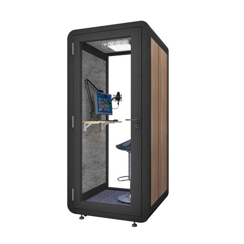 OEM custom movable meeting room 1.0x1.0x2.3m pvc portable office phone booth manufacturers