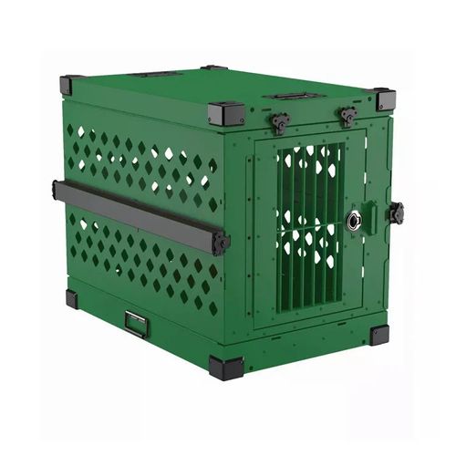 Luxury Aluminum Foldable Pet Dog Cage Collapsible Dog Travel Crate With Wheel And Grooming Arm