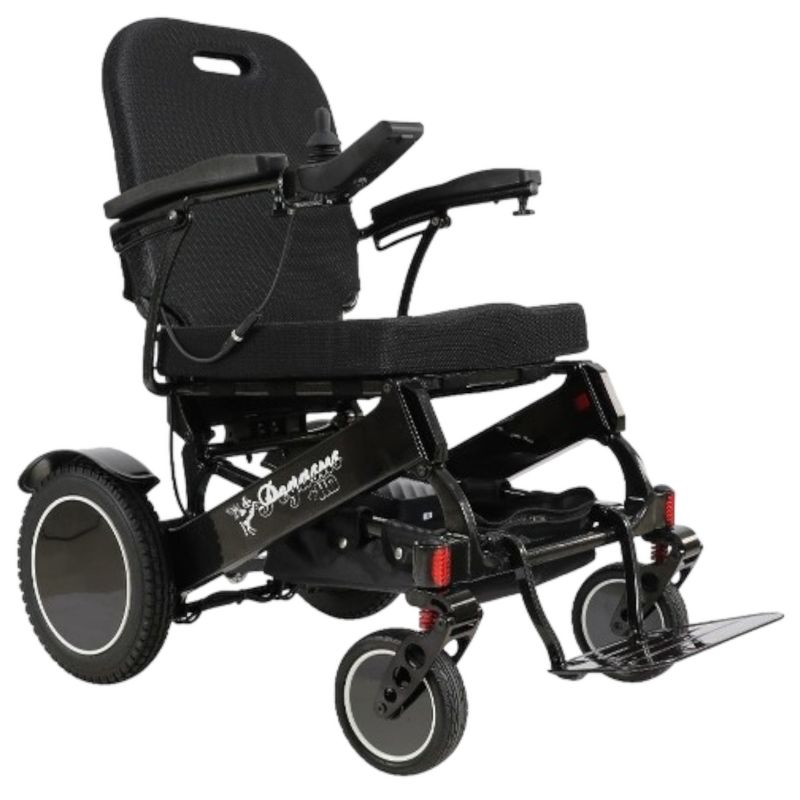 New Pegasus Plus HD Bariatric Foldable Power Chair | 19 x 19 inch Seat | 440 LB Capacity | Lightweight Carbon Fiber Frame  lightest mobility scooter uk