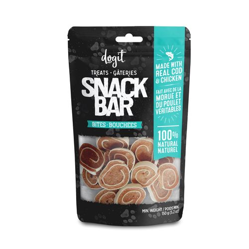 Bouchées de morue et poulet Snack Bar Dogit, 150 g (5,2 oz)