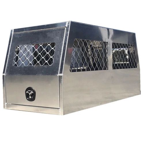 FLAT Aluminium Dog Cage Ute Tray Canopy Half Dog Box 1780x700Lx850Hmm Dogbox