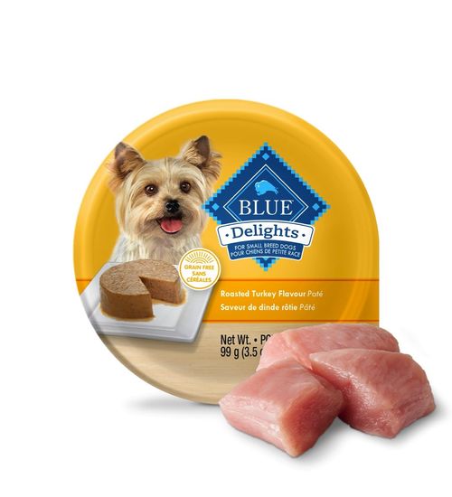 BLUE Delights™ CHIENS ADULTES DE PETITE RACE  Repas à saveur de dinde rôtie dans des jus savoureux