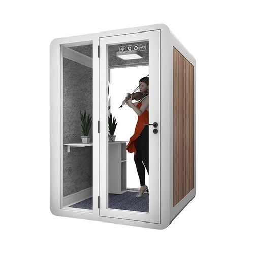 Commercial single person privacy broadcasting room soundproof cabin for office use