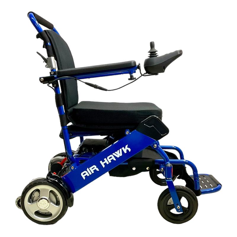 Like-New Air Hawk Folding Power Wheelchair | 16 x 16 inch Seat | Lightweight Folding Frame folding mobility scooter for heavy  person USA