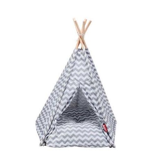 BUD'Z tente style "tipi" gris et blanc