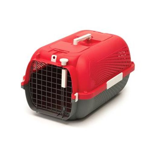 Cage de transport Catit pour chats, moyenne, rouge cerise