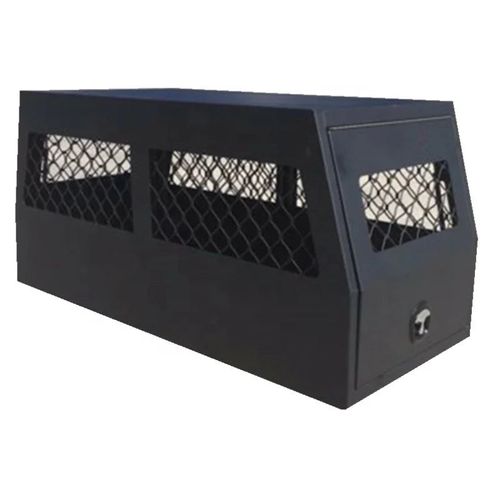 Black Alloy Tool box with Dog Cage (Rack included)