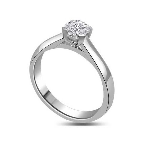 Anello di fidanzamento Solitario con diamante in Oro Bianco 18ct - R263SP