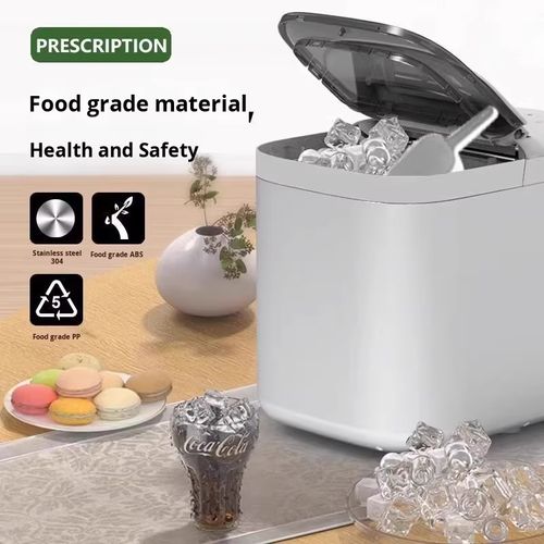 Máquina de fazer gelo para uso doméstico e comercial: faz gelo em 6 minutos, 12 kg por dia