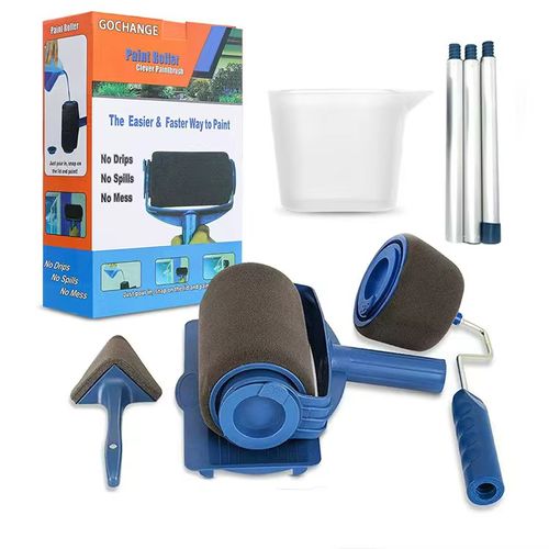 Kit Profissional de Pincéis e Rodas de Pintura (6 Peças): com Cabo para Pintura