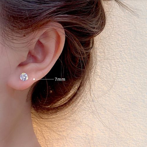 Full diamond earrings (magnetic type, stud type)(Jewelry with box included）