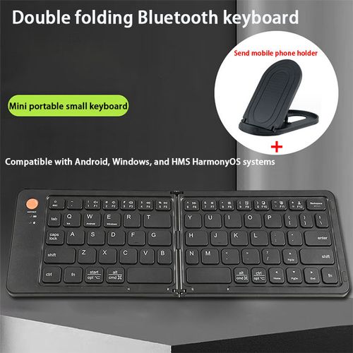 New BT Wireless Keyboard Foldable Folding Wireless Keyboard for iPad Tablet Smartphone