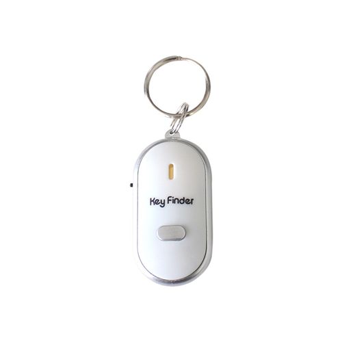 Smart Tracker Key Finder Locator Wireless Anti-Lost LED Light Sound Control Whistle Alarm Keychain