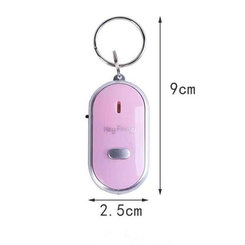 Smart Tracker Key Finder Locator Wireless Anti-Lost LED Light Sound Control Whistle Alarm Keychain