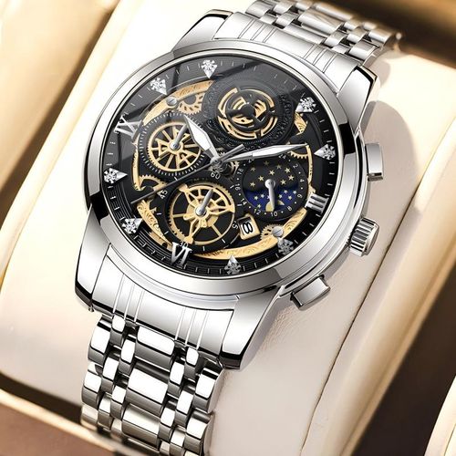 New Design Top Brand Business High Quality Back Classic Analog 3atm Water Resistant Quartz Stainless Steel Waterproof Men Watch