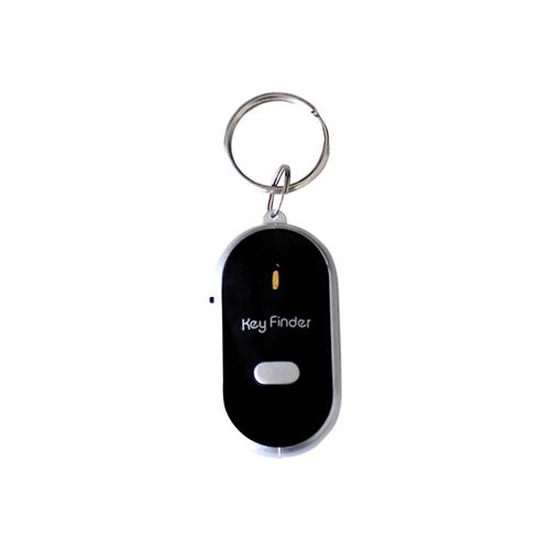 Smart Tracker Key Finder Locator Wireless Anti-Lost LED Light Sound Control Whistle Alarm Keychain