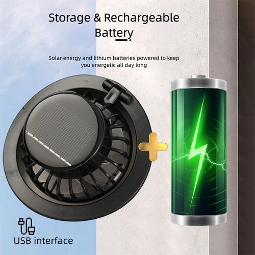 Outdoor Work Cap Solar Powered Fan Hat Sun Hat Wide Brim Cooling Hat for Outdoor