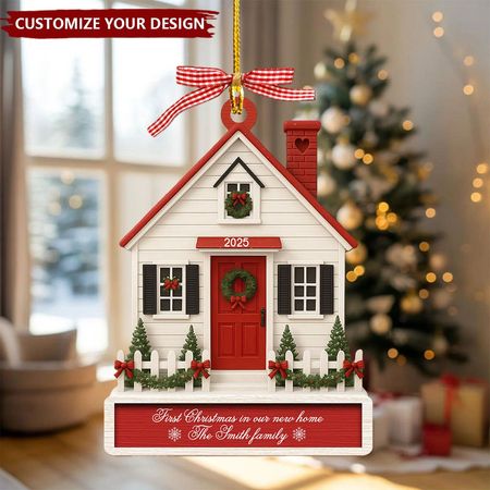 Personalized New Home Christmas Ornament, Happy New Home Gift