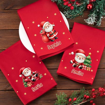 Reusable Red Napkin – Christmas Gift for Friends and Family