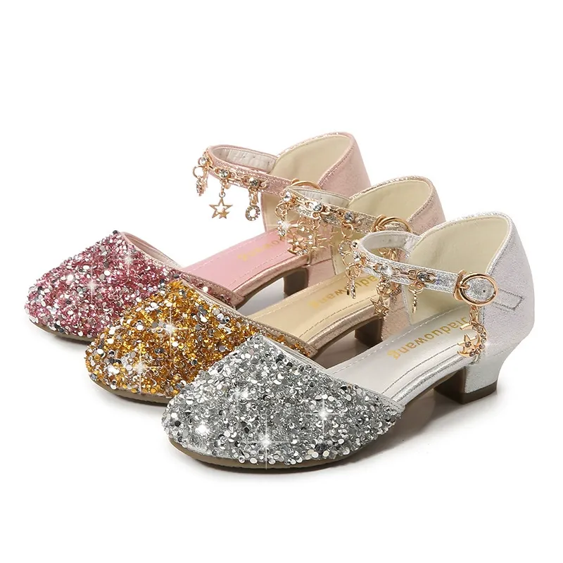 crystal children's high heels