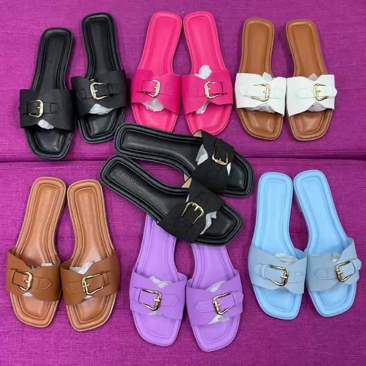 Summer Embroidered Platform Sandals for Lady Flat Outerwear African Slippers for Women