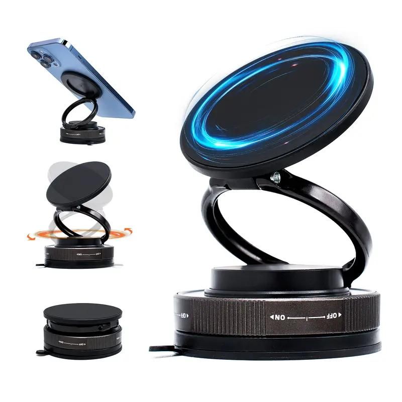 360° Rotatable Magnetic Phone Holder-Strong Suction Mount for Magsafe, ideal forCar MirrorGymShoweror Smooth Surface,Compatible with All Smartphones