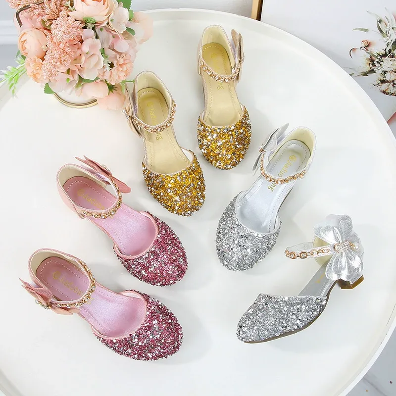 crystal children's high heels