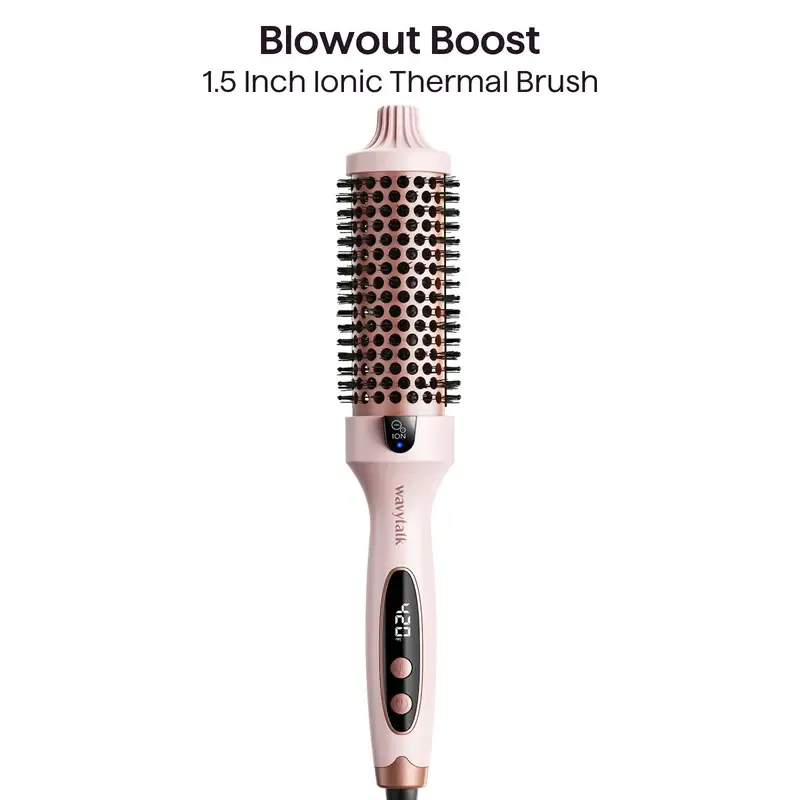 Wavytalk Blowout Boost Ionic Thermal Brush 1 Inch with LED Display