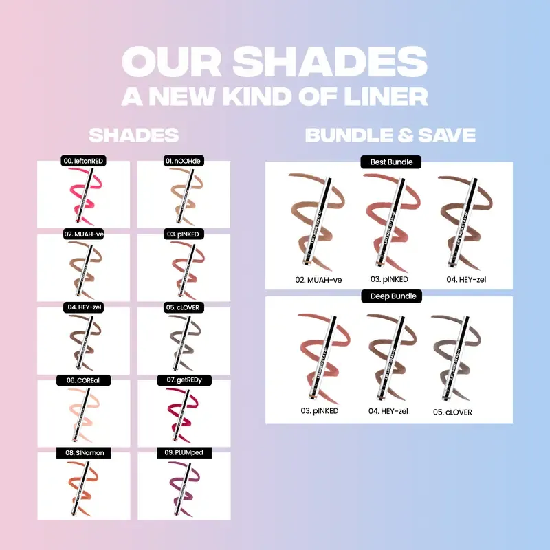 LIP LINER STAY-N - Peel-Off Lip Liner Stain - All Day & Night Lipliner with Hyaluronic Acid & Vitamin E -