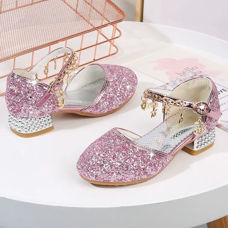crystal children's high heels