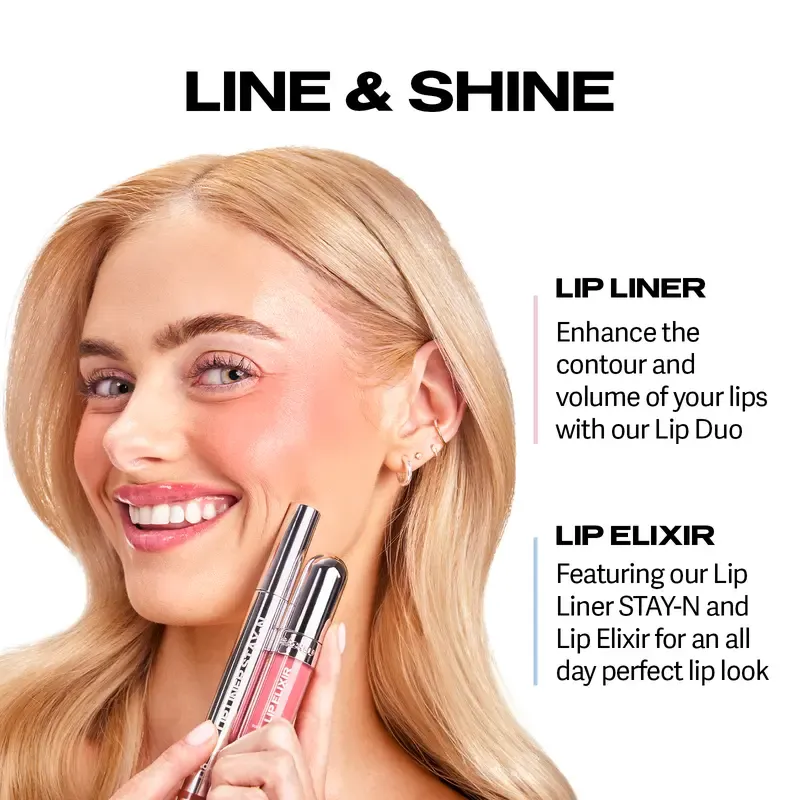 LIP LINER STAY-N - Peel-Off Lip Liner Stain - All Day & Night Lipliner with Hyaluronic Acid & Vitamin E -