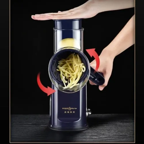 Vegetable Slicer Cutter Manual Drum Grater Multifunction Rotary Cheese Grater Kitchen Veggie Chopper