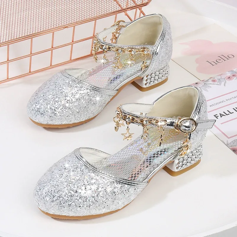 crystal children's high heels