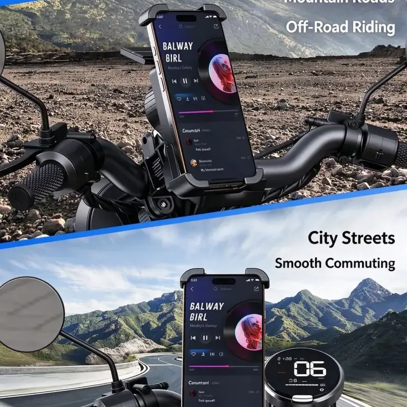 Okada & Motorcycle Solar Induction Speaker Phone Holder