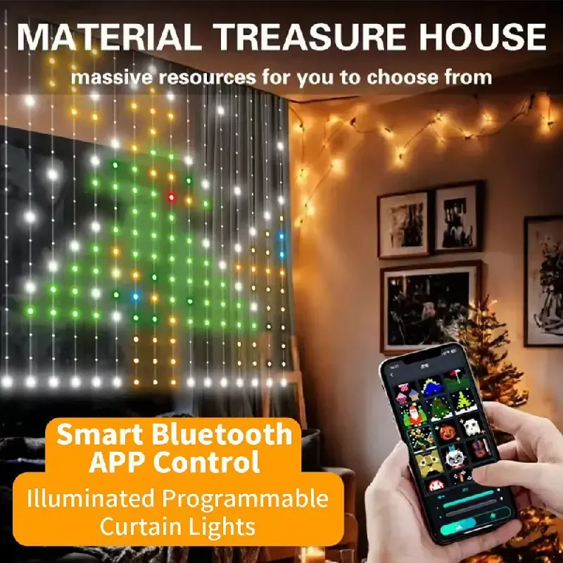 Smart Programmable RGB Curtain Lights
