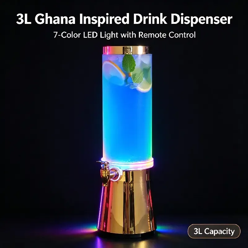 3L LED Light Up Drink Dispenser with Remote Control