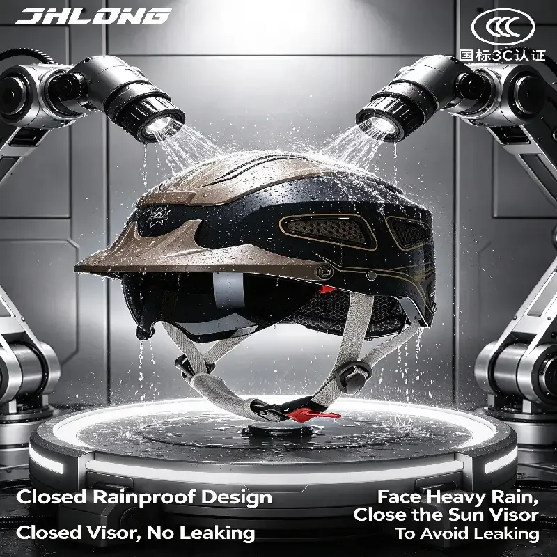 Dual Visor Ventilated Half Helmet