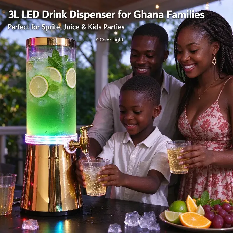 3L LED Light Up Drink Dispenser with Remote Control