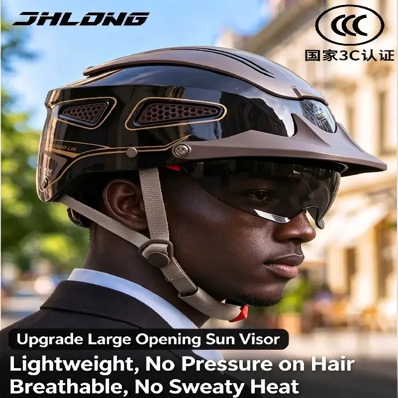 Dual Visor Ventilated Half Helmet