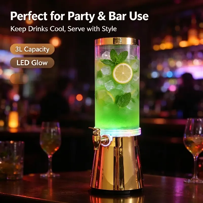 3L LED Light Up Drink Dispenser with Remote Control