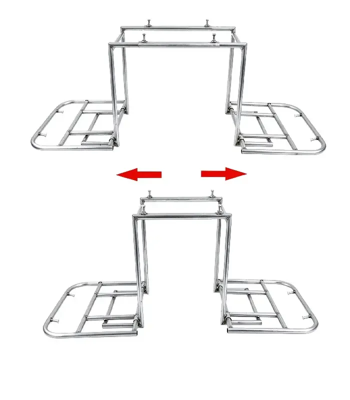 Universal Motorcycle Foldable Dual-Side Cargo Rack with Adjustable Width