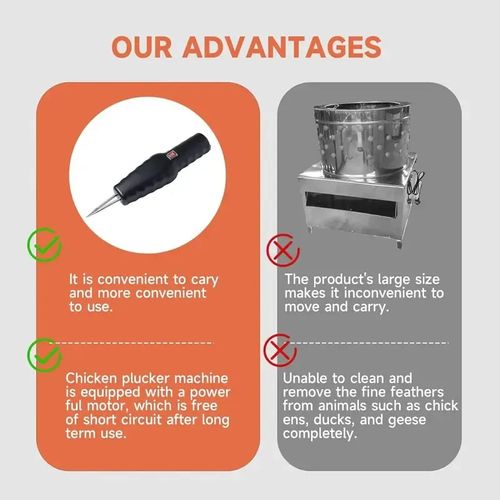 Household electric poultry plucker, plucking three chickens in 12 seconds