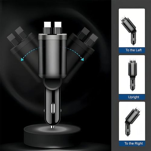 Car Fast Charger with Starry Sky Ambient Lighting