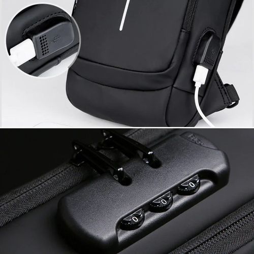 USB Charging Anti Theft Shoulder Bag