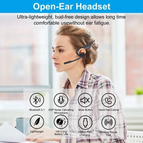 Hot Sale Promotion 49% OFF🔥 Open Air Conduction Wireless Bluetooth Headset with Microphone