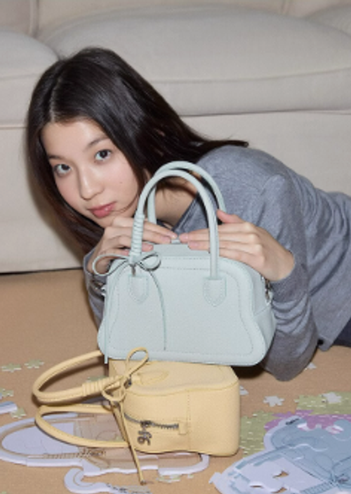 蝴蝶结保龄球波士顿包包女2025春夏新款真皮手提包小众单肩斜挎包