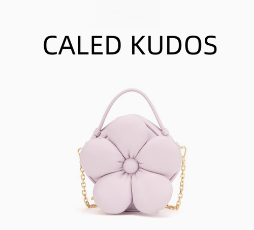 CALEDKUDOS繁花链条包2025女新款多功能钥匙包斜挎通勤花朵小包包
