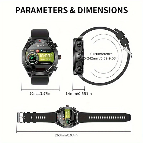 Paearofero 2-in-1 Smartwatch with TWS Earphones – Full Touch HD Display, AI Voice Control, Fitness Tracker, IP67 Waterproof